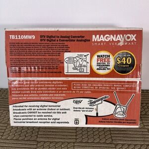 Magnavox DTV Digital To Analog TV Converter TB110MW9 Brand New In Box‎ W/ Remote
